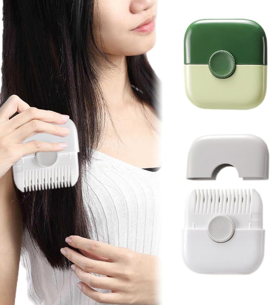2Pcs 2 in 1 Split End Hair Trimmer, Replaceable Razor Combs for Hair Cutting Women(White,Green)