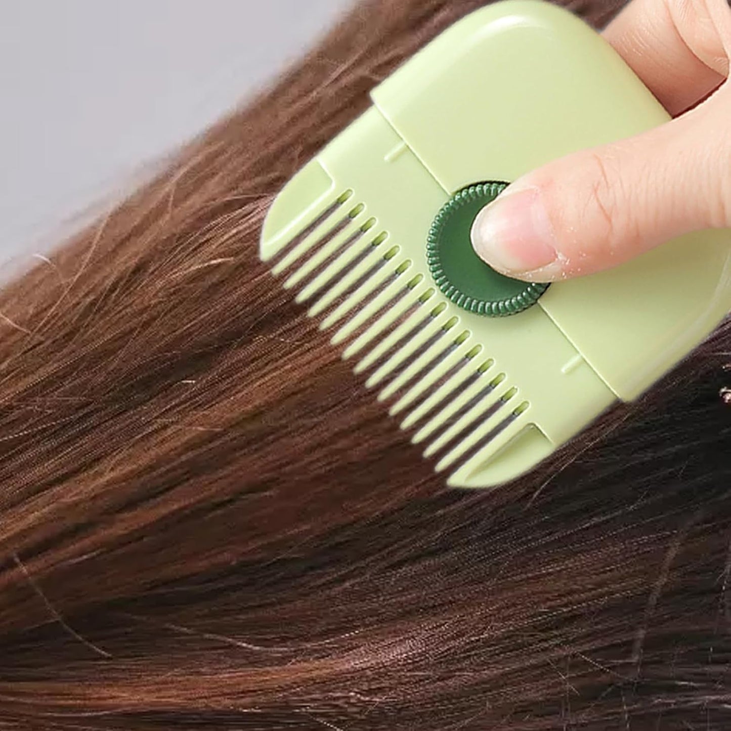 2Pcs 2 in 1 Split End Hair Trimmer, Replaceable Razor Combs for Hair Cutting Women(White,Green)